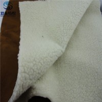 Wholesale solid color dyed double-sided 100% Polyester composite cashmere fabric for coat